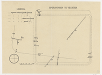 215061 Plattegrond van het terrein van de archeologische opgravingen te Vechten.